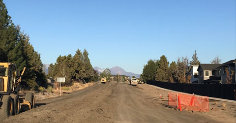 Section of Empire Boulevard under construction.