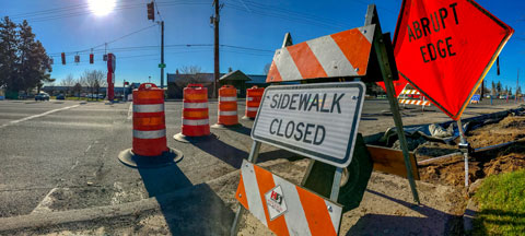 Street improvements construction.