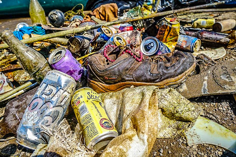 Trash removed from the Deschutes River.