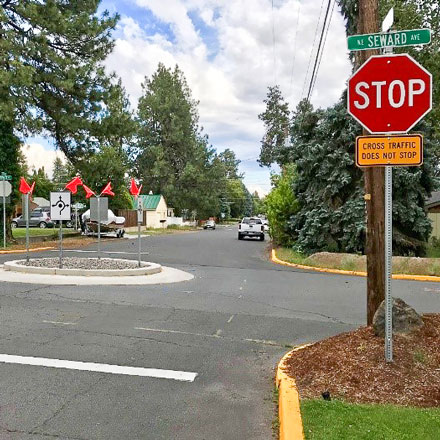 Safe neighborhood street.