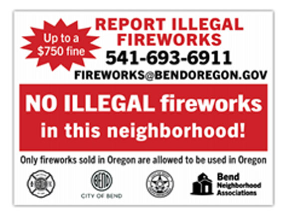 Illegal Fireworks Sign