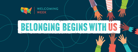 Welcoming week banner