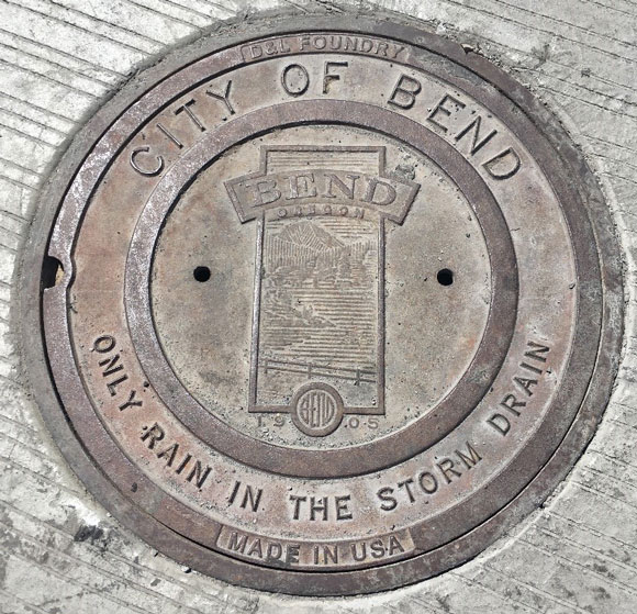 City of Bend sewer cover.