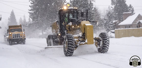 Yellow snow plow.