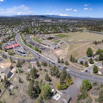 Aerial showing the Empire Extension location, highlighting future transportation improvements.