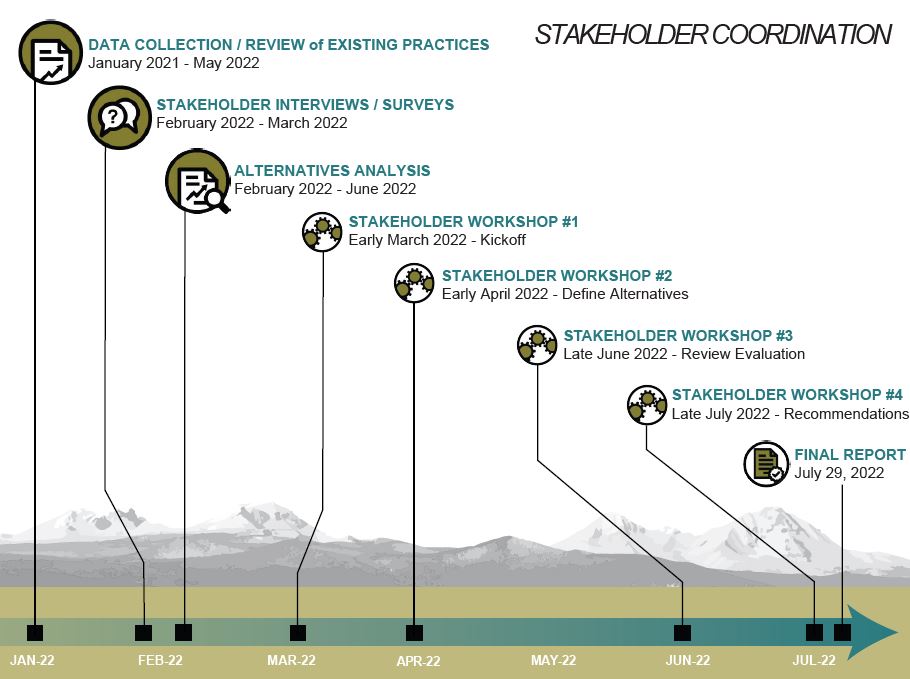 Resource alternative analysis timeline