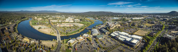 Aerial view of Bend