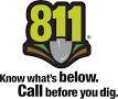 811 Know what's below. Call before you dig.