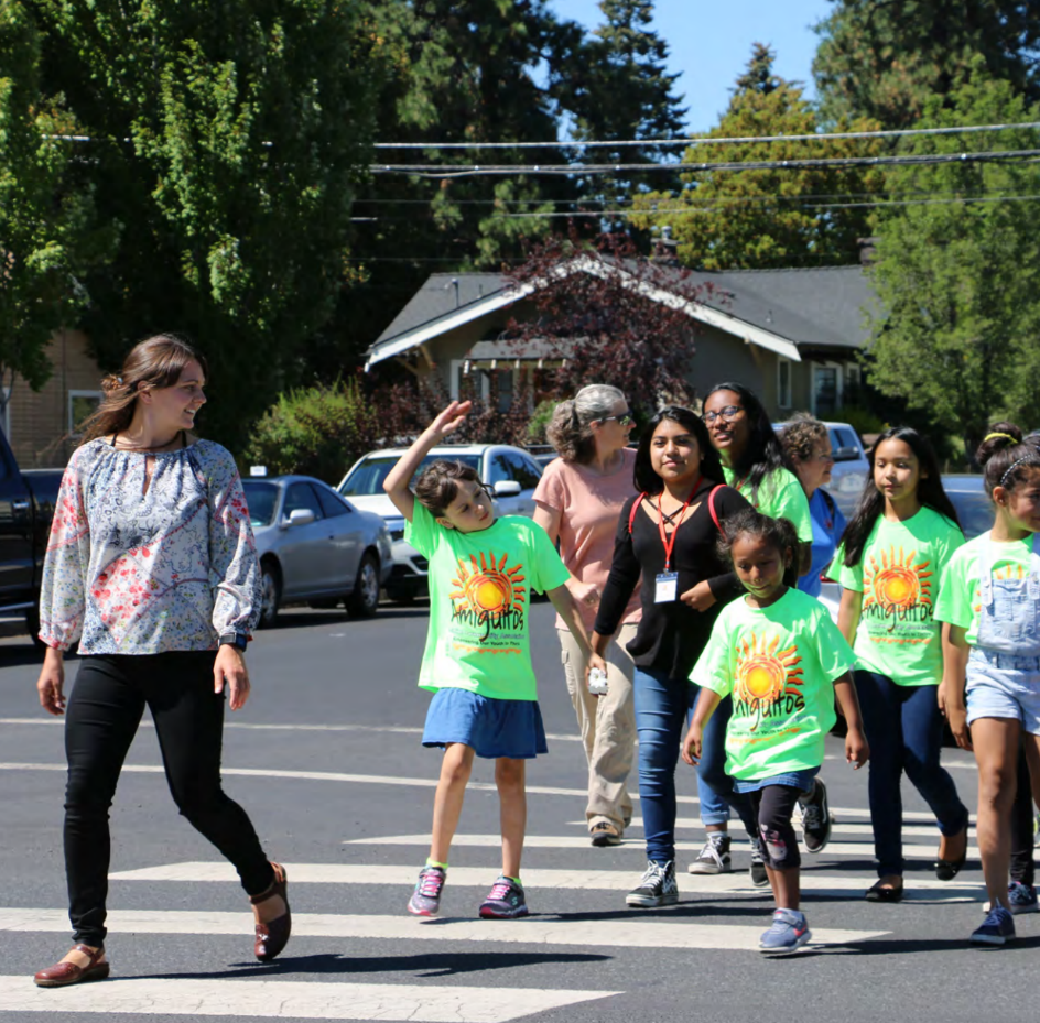 Pedestrians crossing