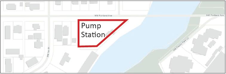 Westside Pump Station on Portland Avenue map