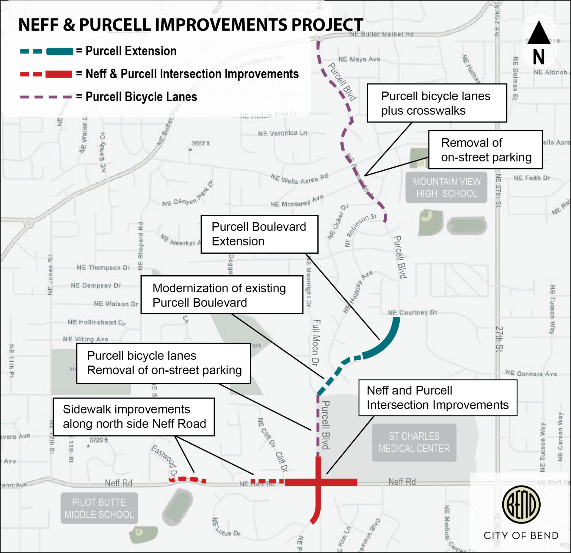 Neff and Purcell Improvements Project Map 