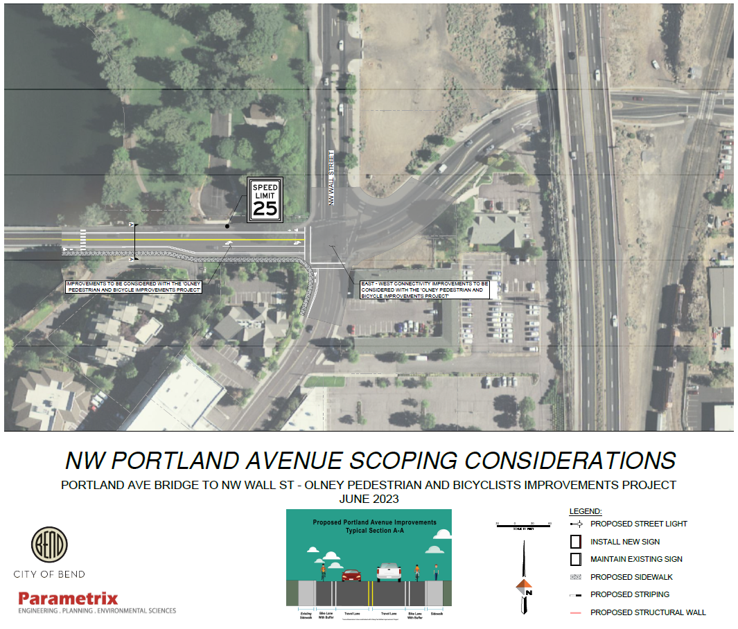 proposed improvements from Portland Bridge to Wall Street. detailed list above