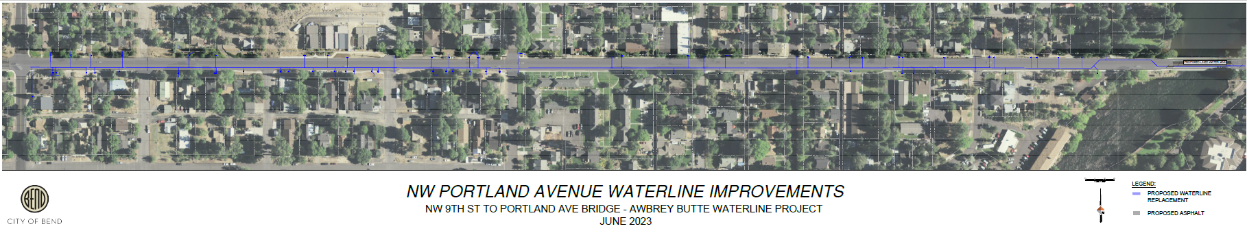 AWBREY butte waterline improvement project 9th st to portland bridge