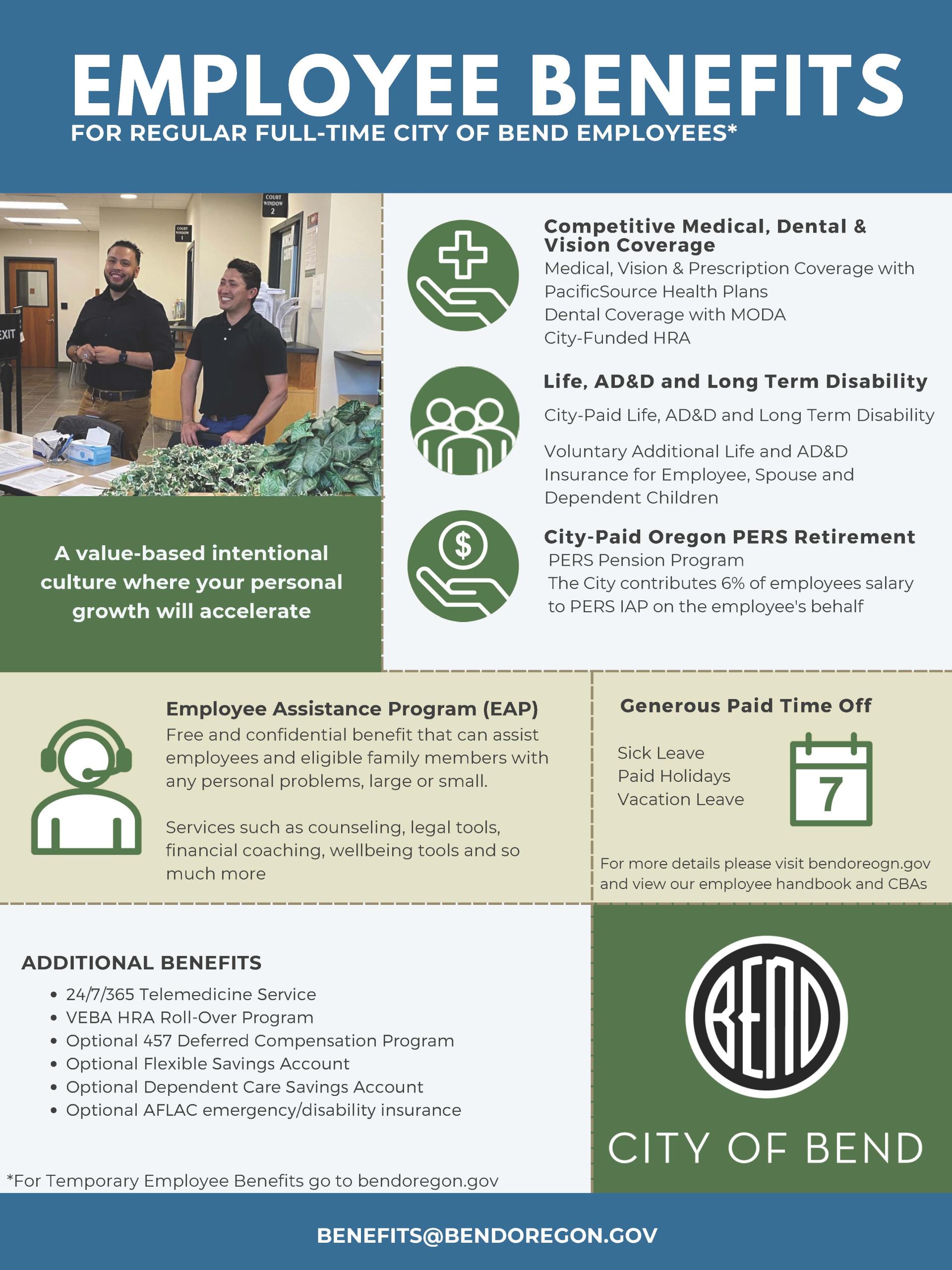 Details about City of Bend Employee Benefits