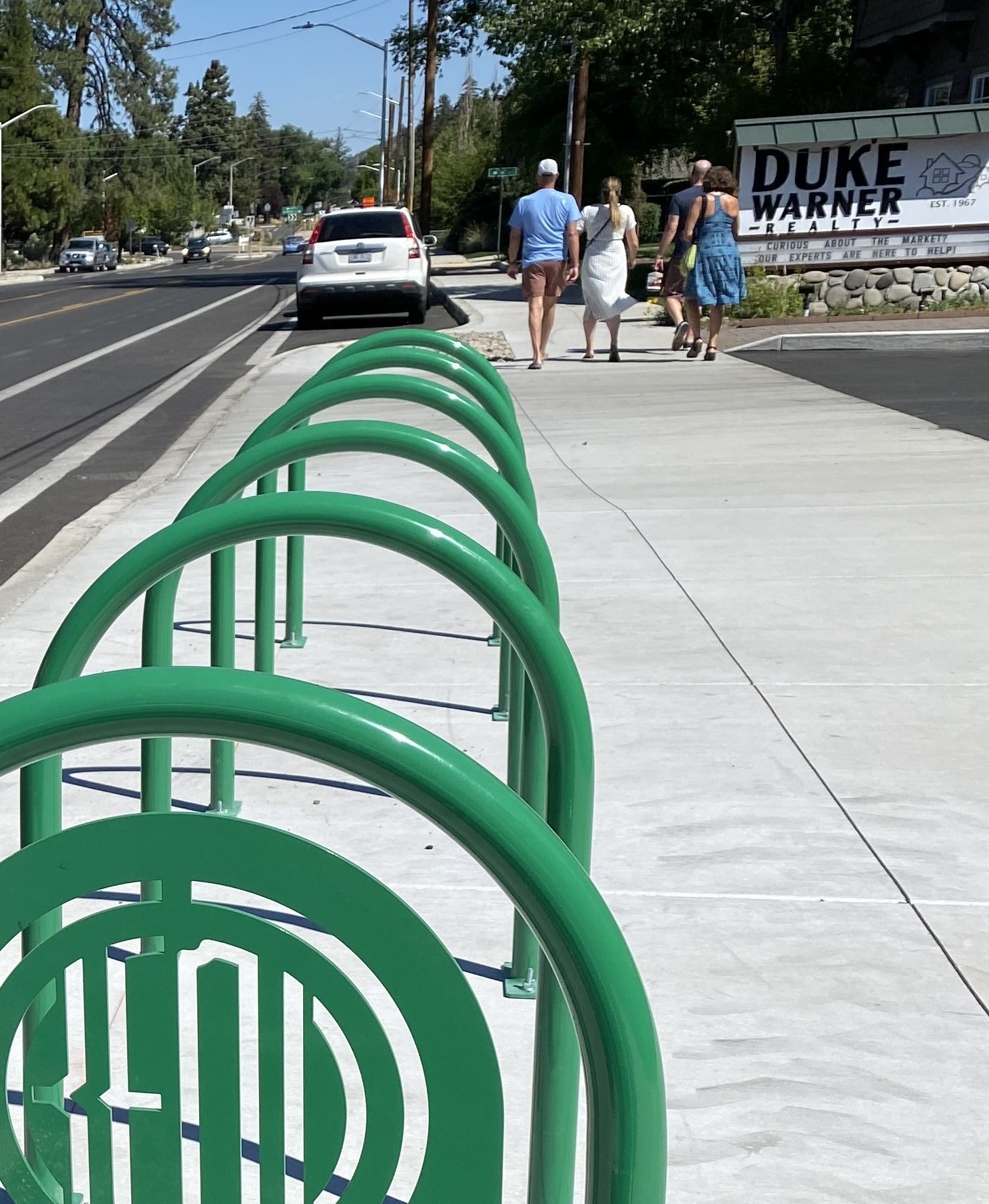 People walking on a shared use path