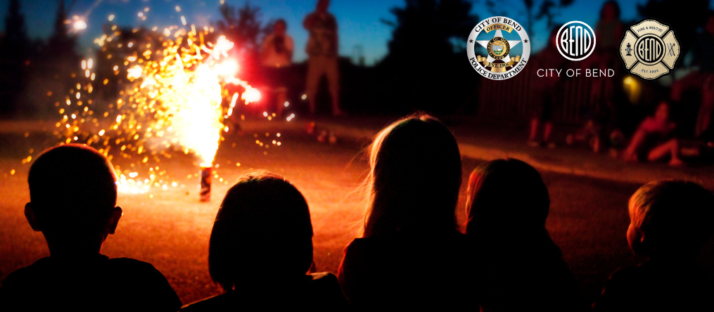 Children watching fireworks