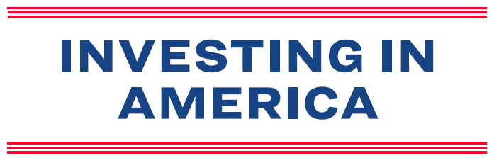 Investing in America with red stripes