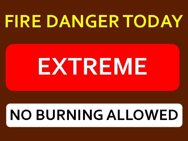 FIRE DANGER SIGN EXTREME