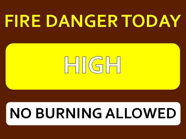 FIRE DANGER SIGN HIGH