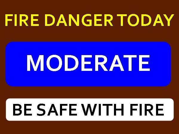 FIRE DANGER SIGN MODERATE