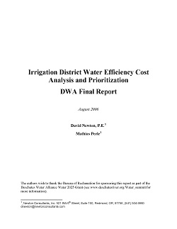 Cover Page DWA 2006 Irrigation Efficiency