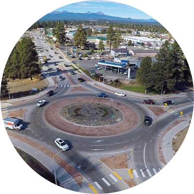 Reed Market Roundabout aerial.