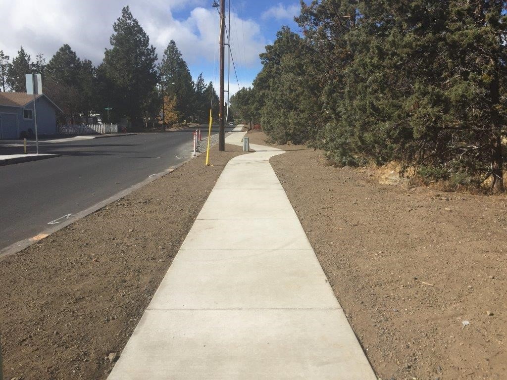 NE Wells Acres Rd new sidewalk