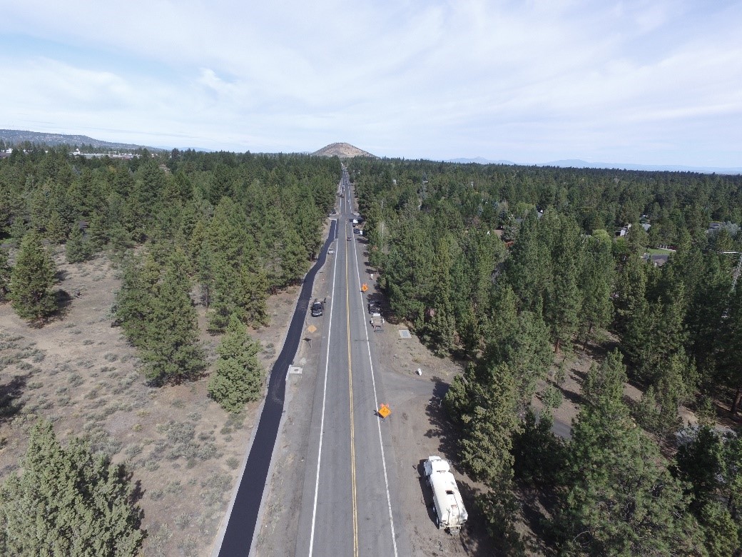 Aerial photo of the 15th St pedestrian path
