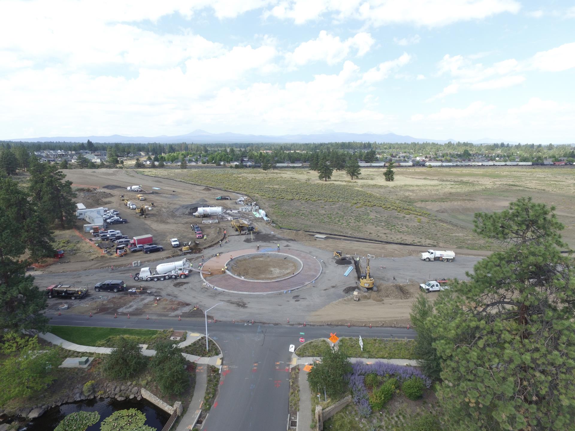 15th Street roundabout looking west