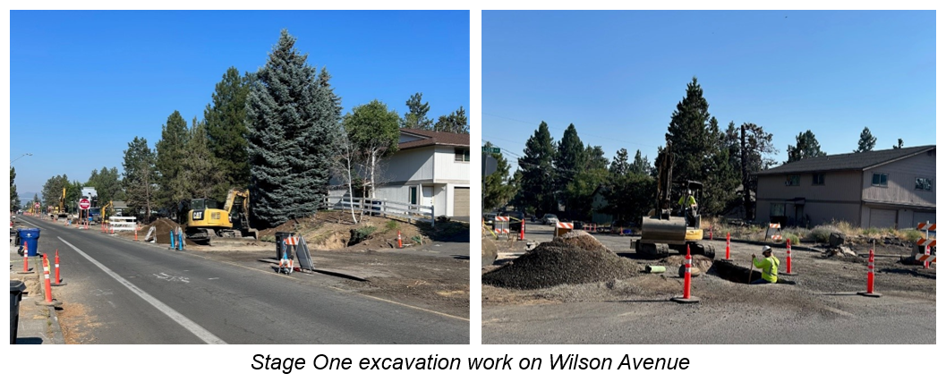 Stage One excavation work on Wilson Avenue 