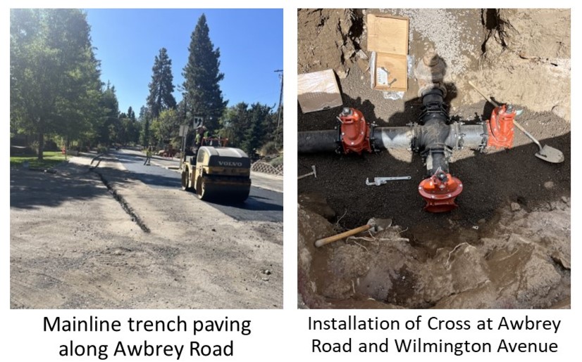 Paving on Awbrey Road, installation Awbrey Road at Wilmington Avenue