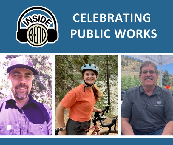 Three pictures of smiling City of Bend Public Workers