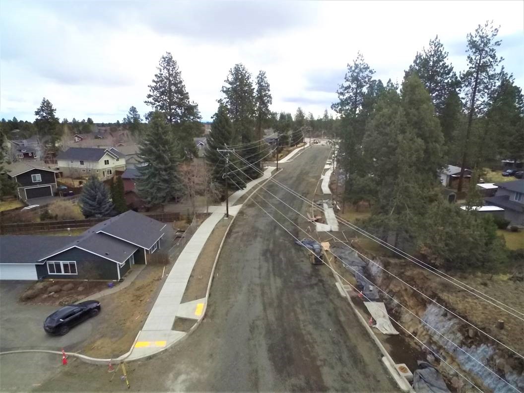 A photo looking east over the Murphy Road extension project site.