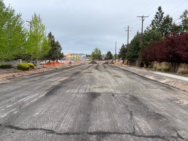 A photo of road work progress on 27th Street and Jill Avenue.