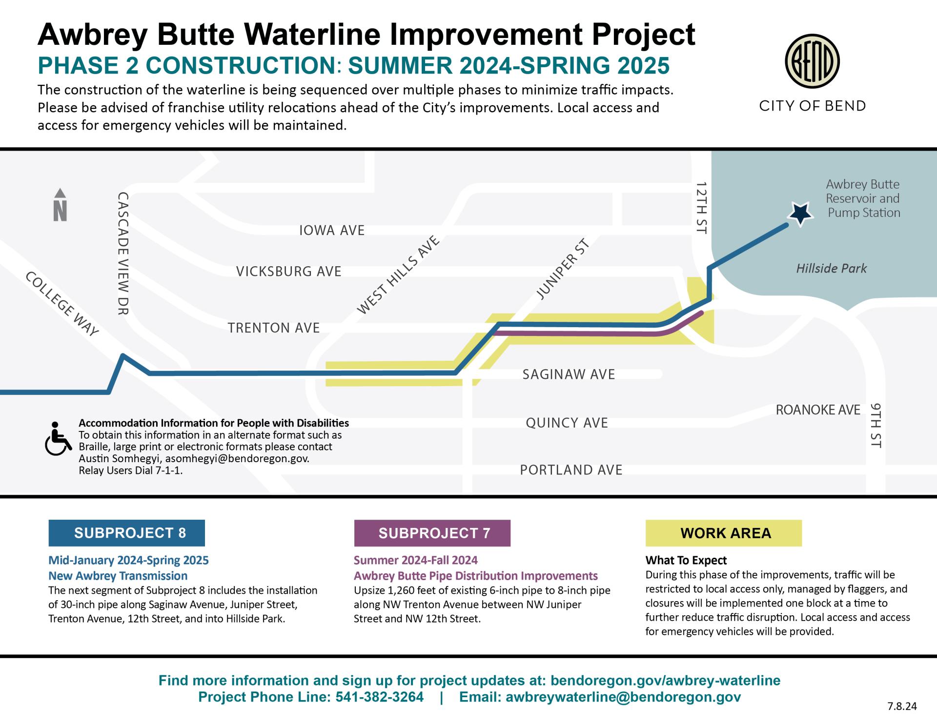 Phase 2 construction: summer 2024 through spring 2025 