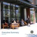 CFA Executive Summary cover image of people sitting outside of a wine bar at The Hixon on a sunny day.