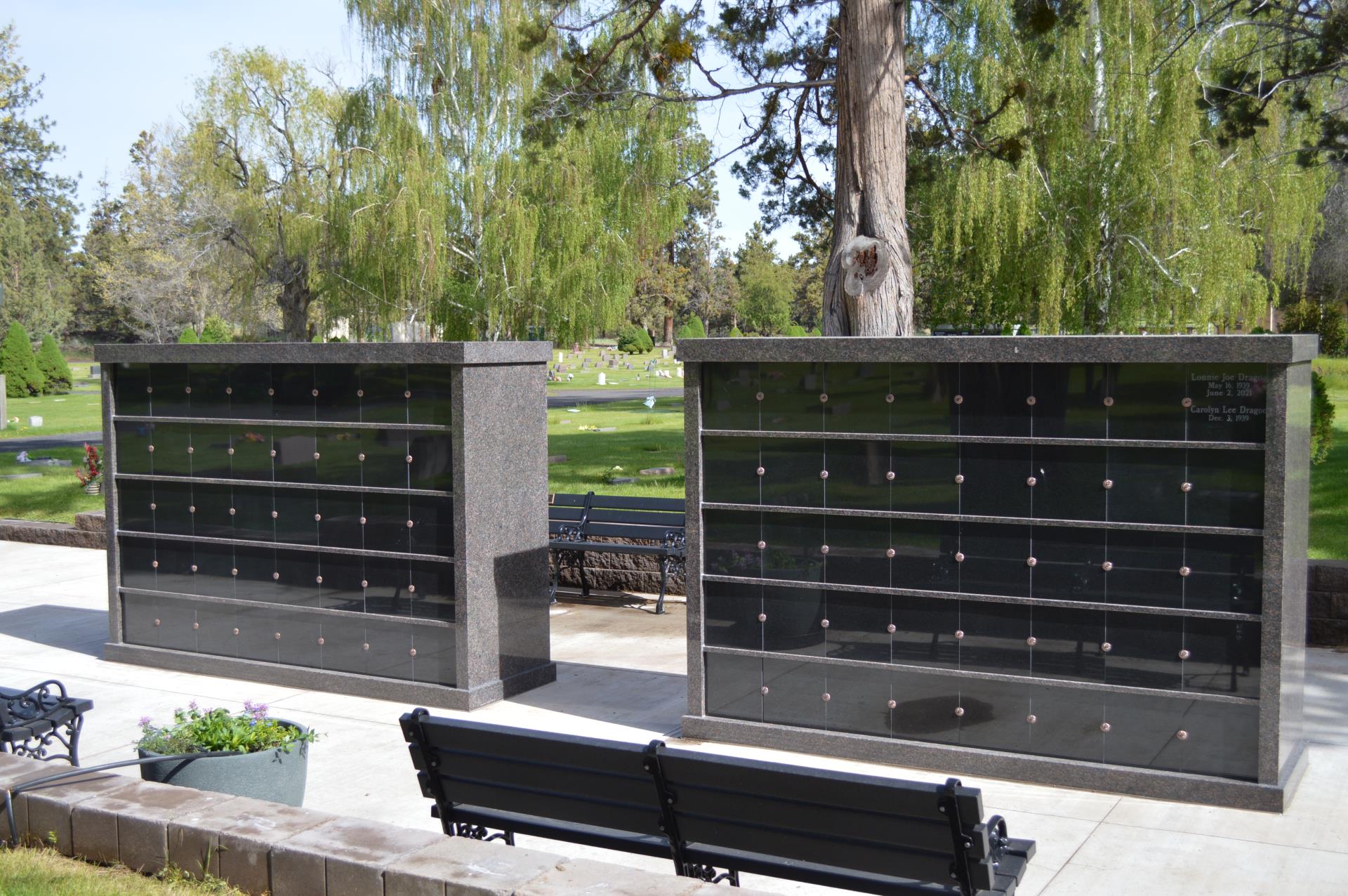 Pilot Butte Cemetery columbarium.