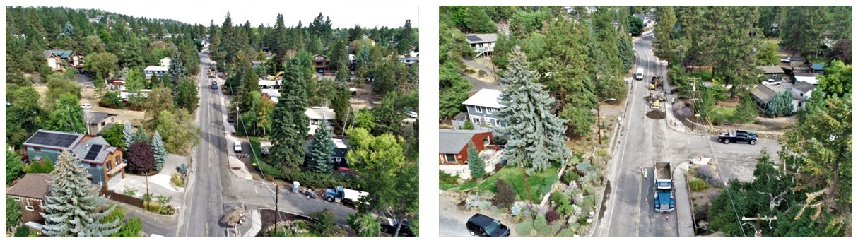 Awbrey Road waterline installation facing north