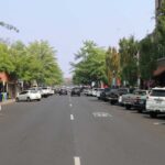 Looking down Wall Street on a summer day in Downtown Bend Oregon