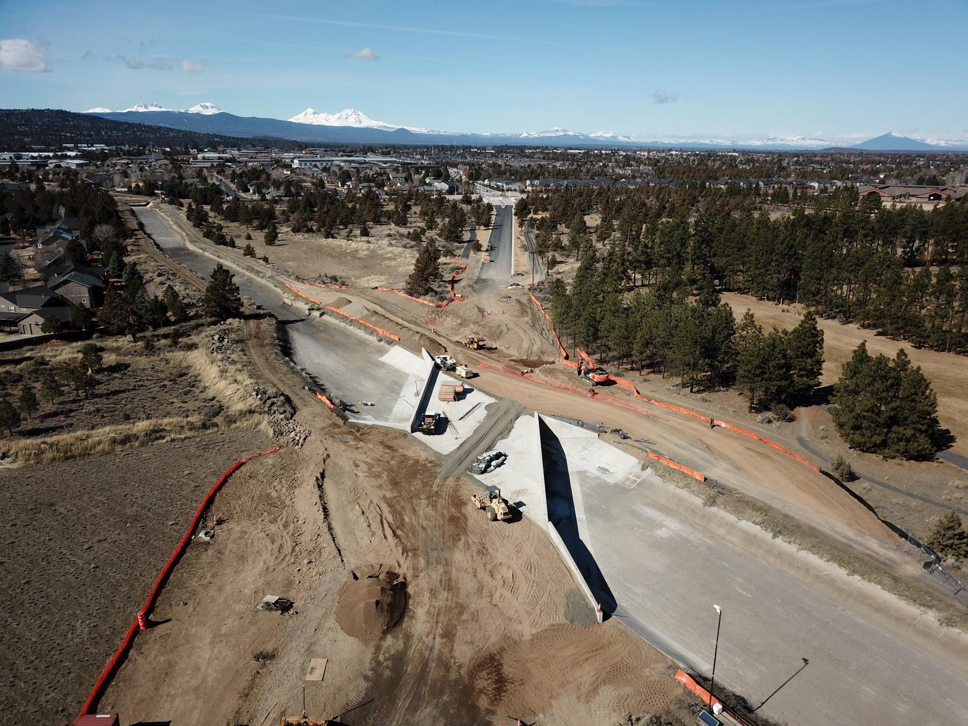 An aerial photo of the Empire crossing.