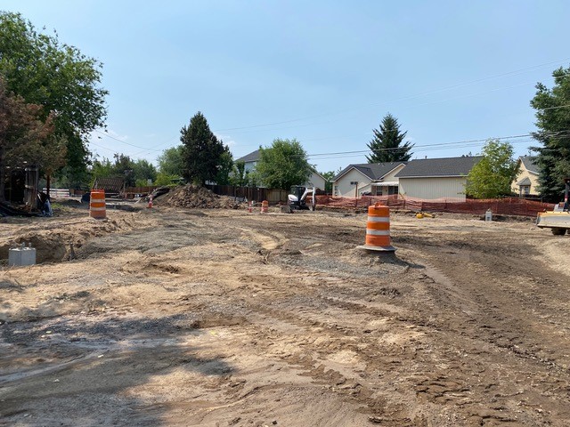 A photo looking west at NE Butler Market Rd and NE Purcell Blvd  intersection.