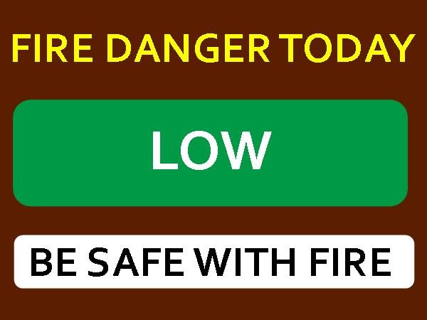 FIRE DANGER SIGN LOW