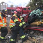 Crews doing extrication Training
