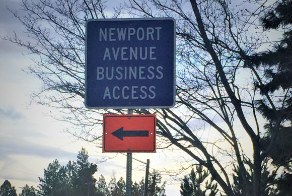 Business access sign