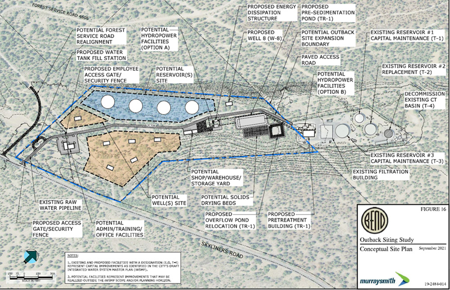 Info map of project location with text to describe various things.