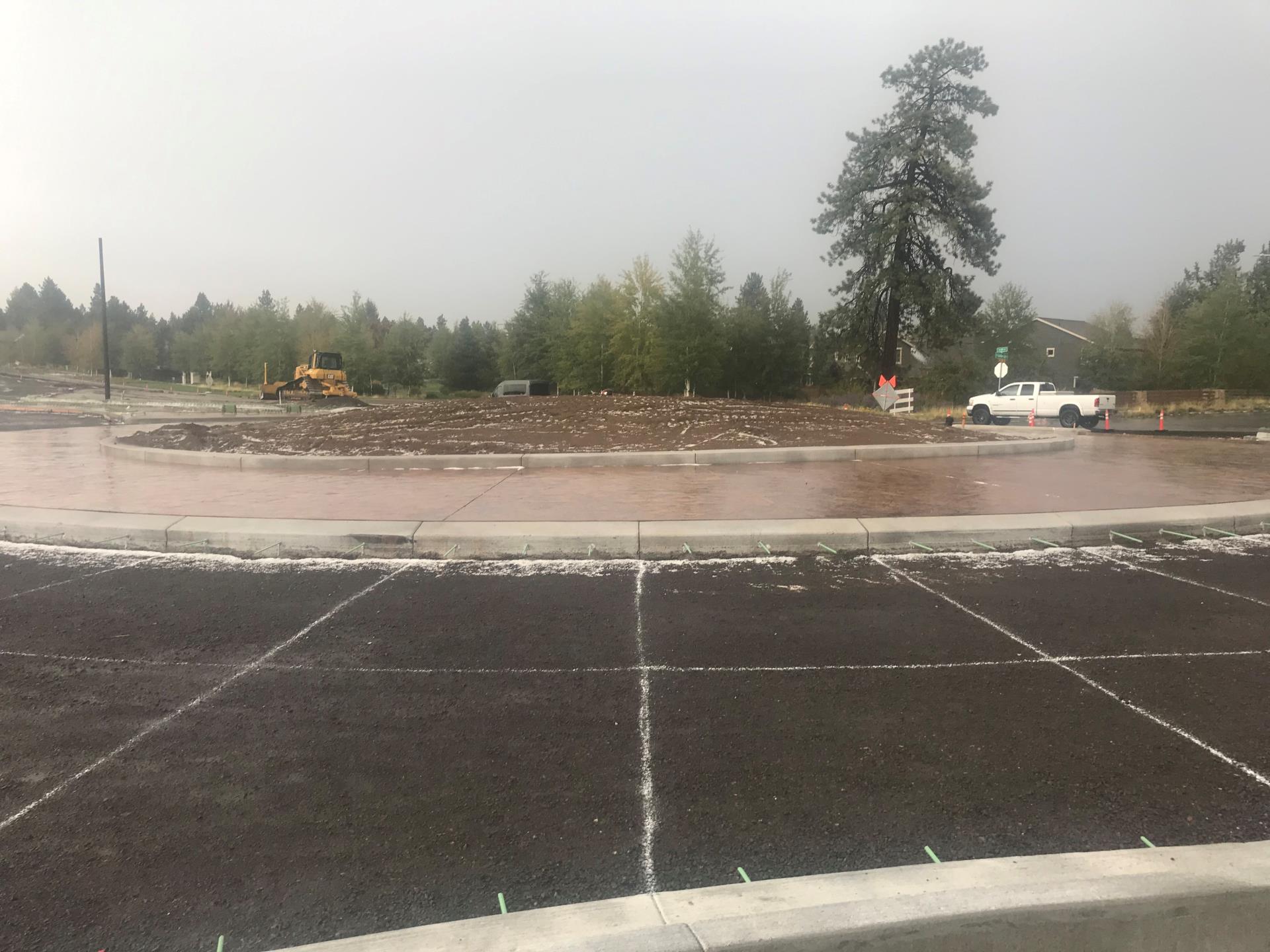 roundabout looking northeast