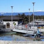 WRF Clarifier with snowcapped mountain in background