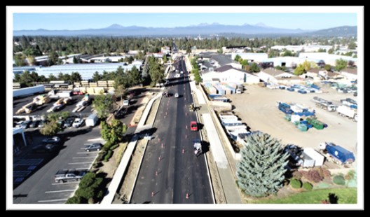 An aerial photo of Wilson Avenue looking west.