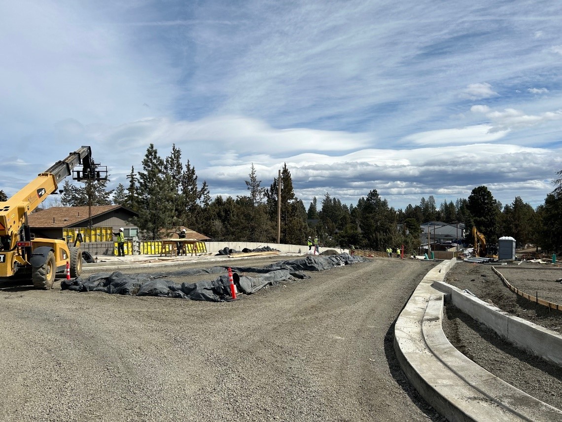 A photo of the project site on 15th Street looking east.