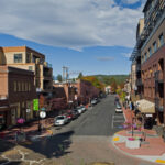 Downtown Bend with the Oxford hotel in the foreground